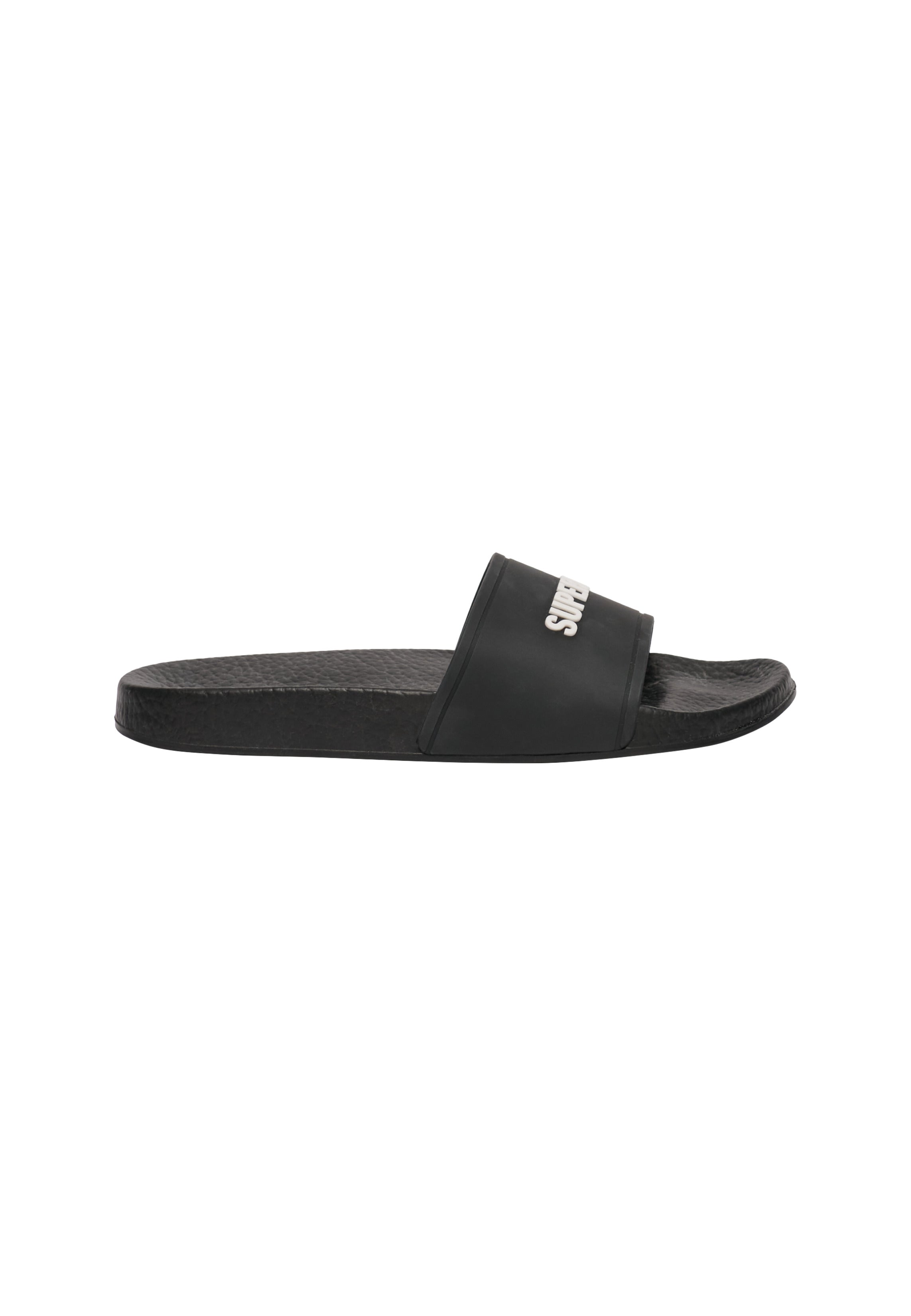 Premium Graphic Pool Slide — Black Ecru