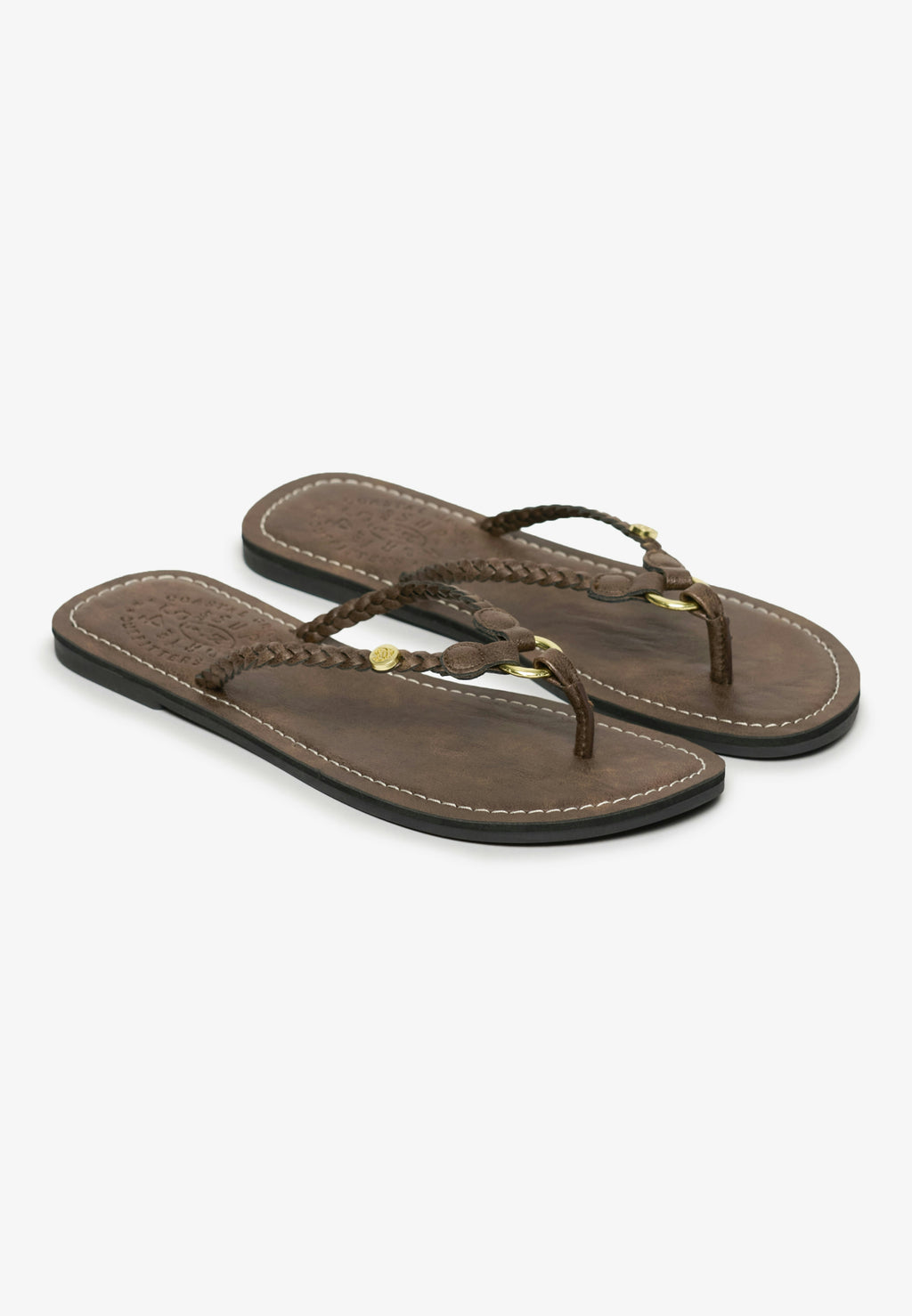 Faux Leather Braided Flip Flop