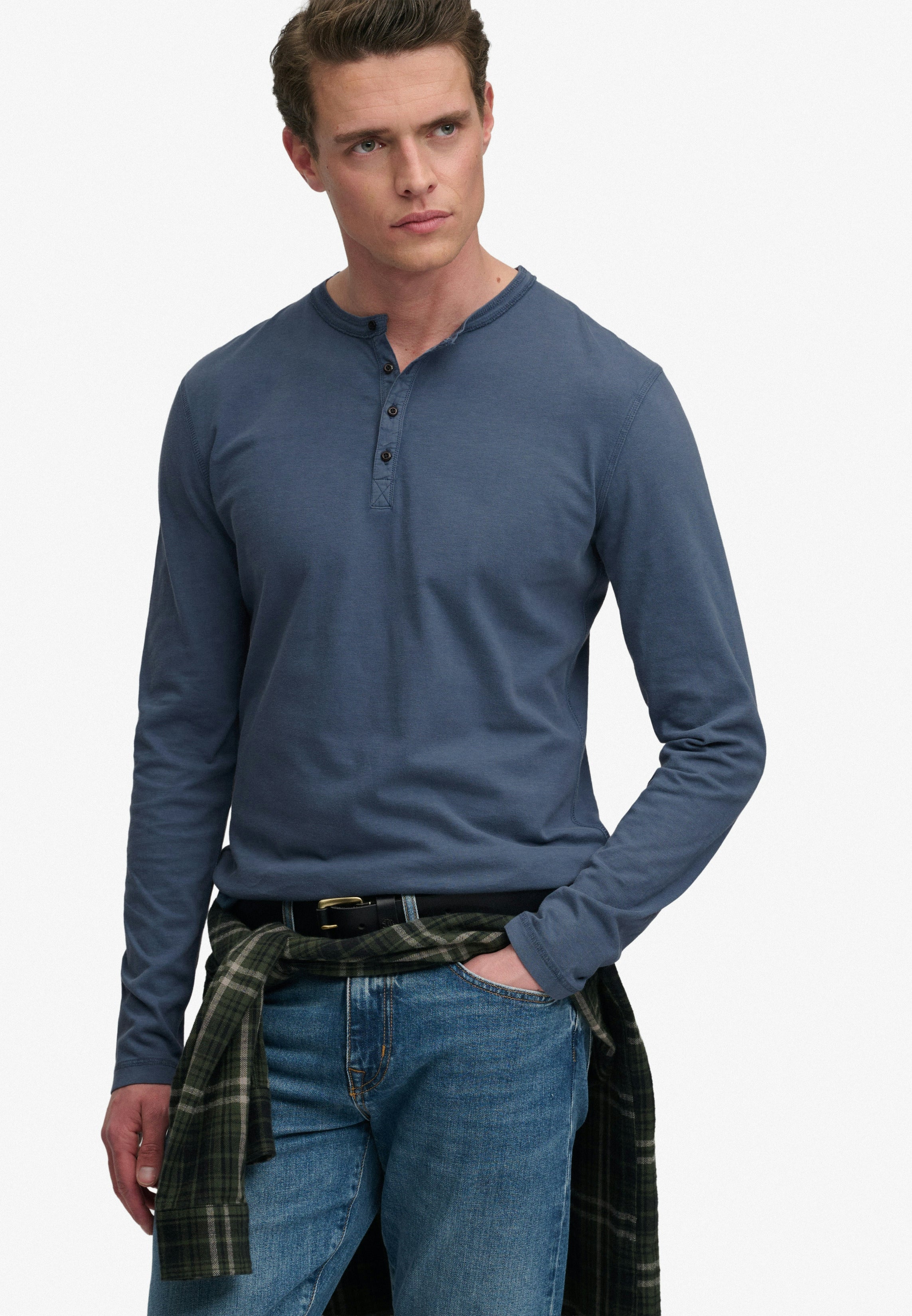 Slub Ls Jersey Grandad Top