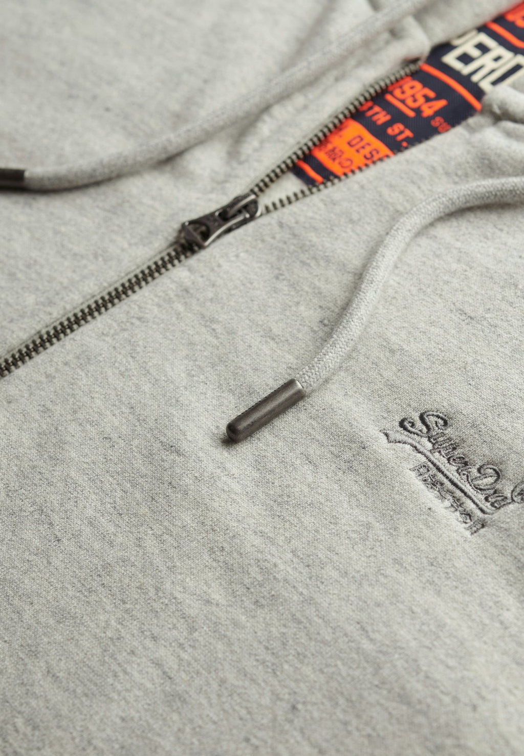 Essential Logo Zip Hoodie Hb — Grey