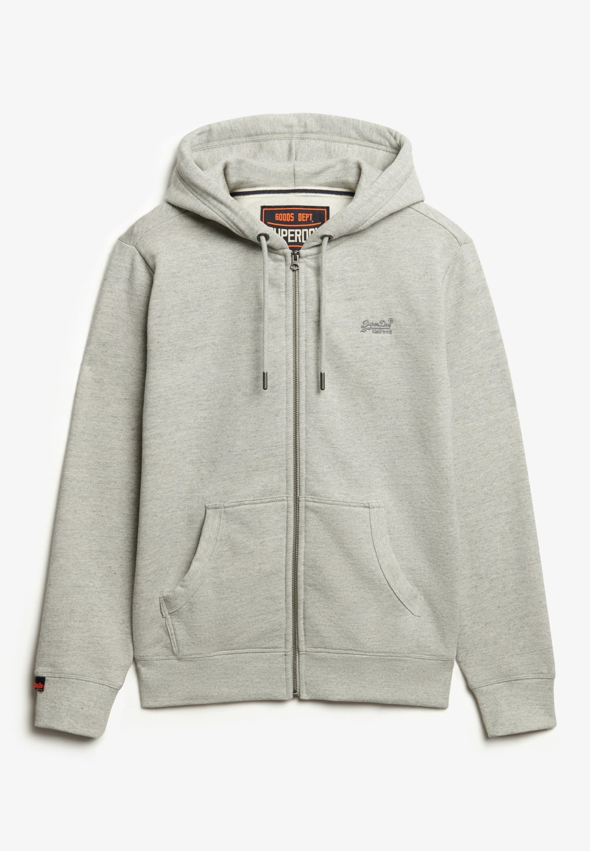 Essential Logo Zip Hoodie Hb — Grey