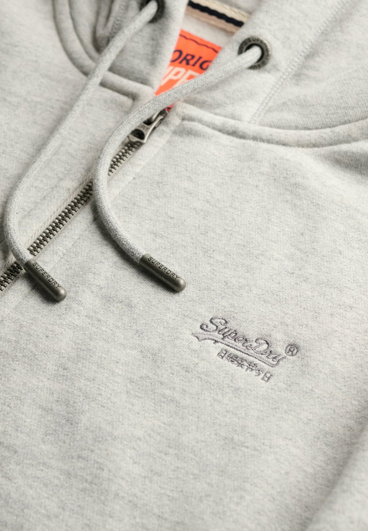 Essential Logo Zip Hoodie Hb — Grey