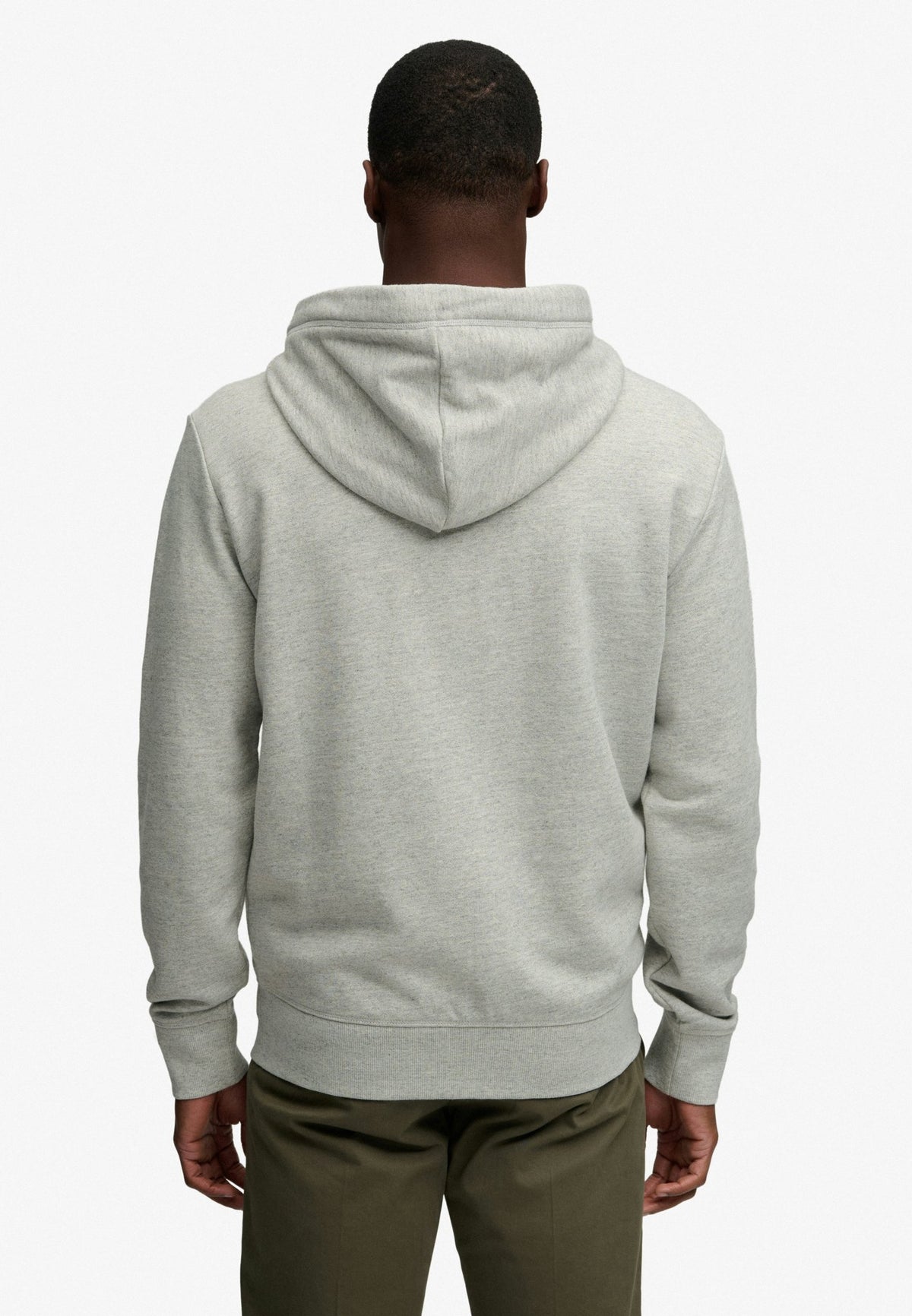 Essential Logo Zip Hoodie Hb — Grey