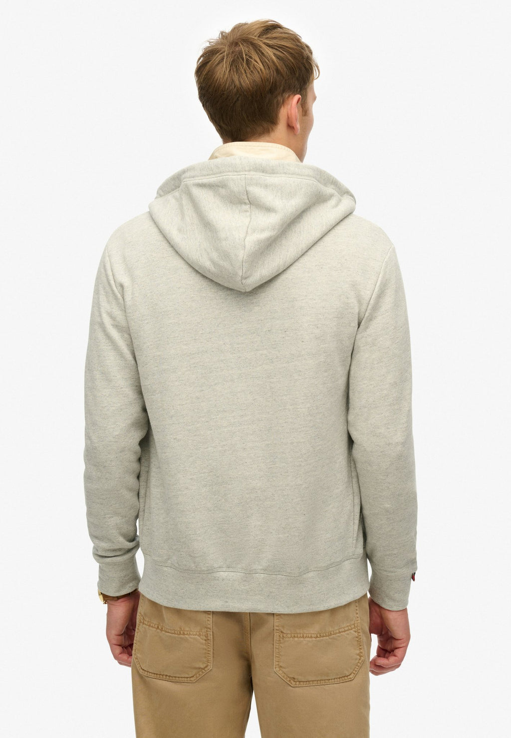 Essential Logo Zip Hoodie Hb — Grey
