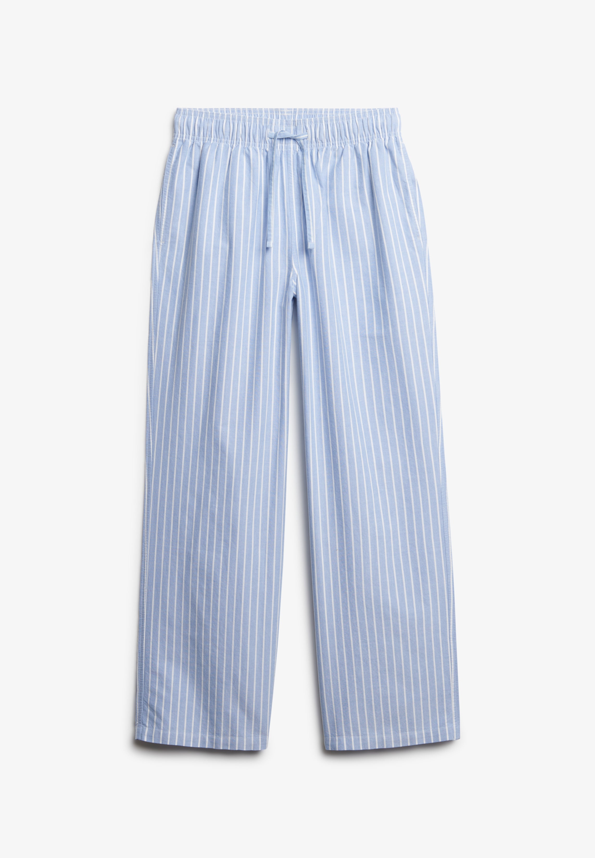 Cotton Stripe Elastic Trouser
