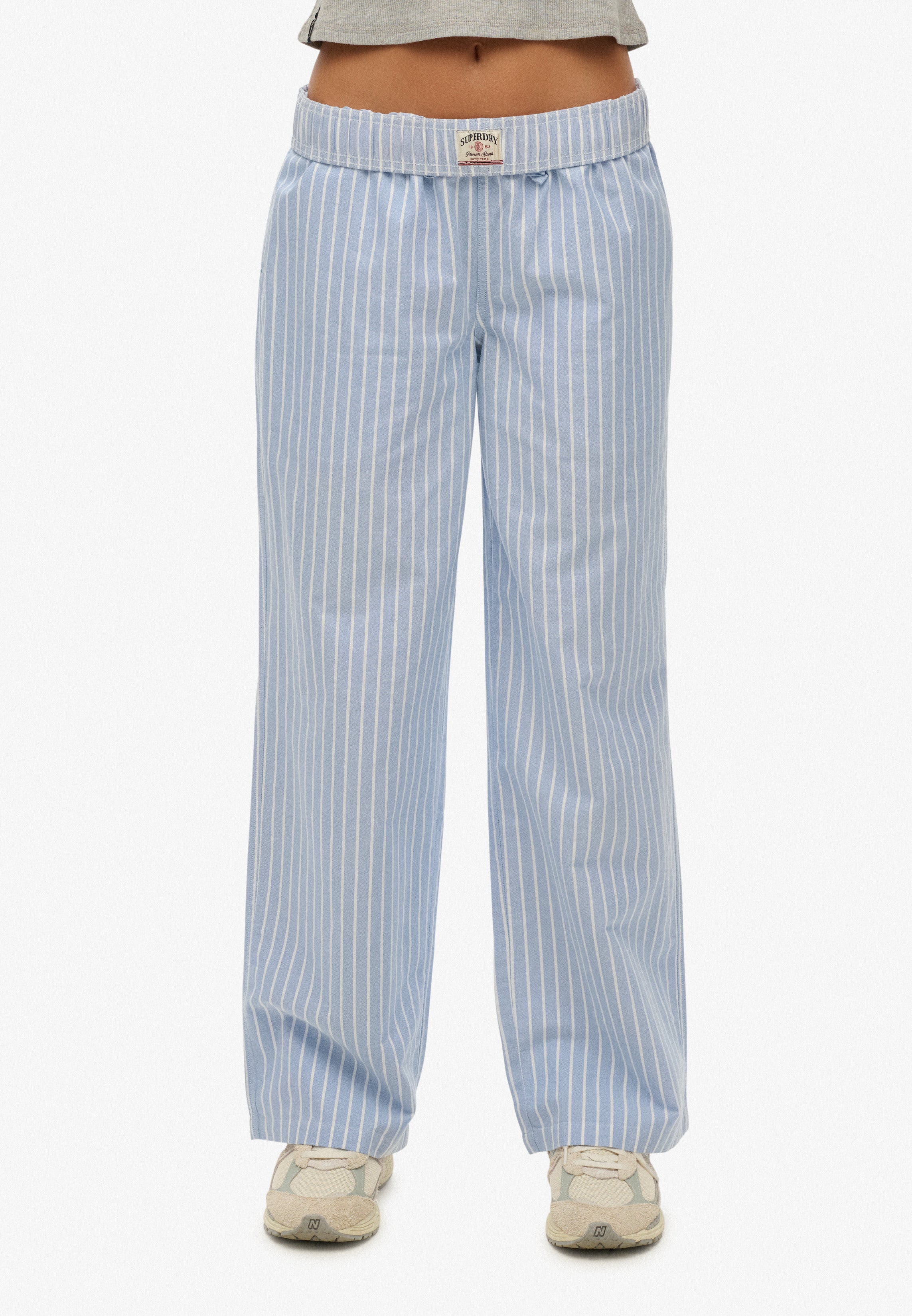 Cotton Stripe Elastic Trouser