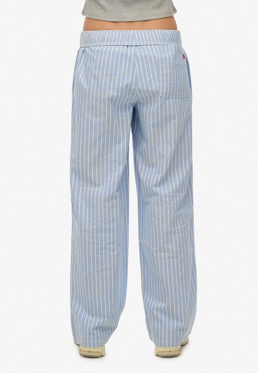 Cotton Stripe Elastic Trouser
