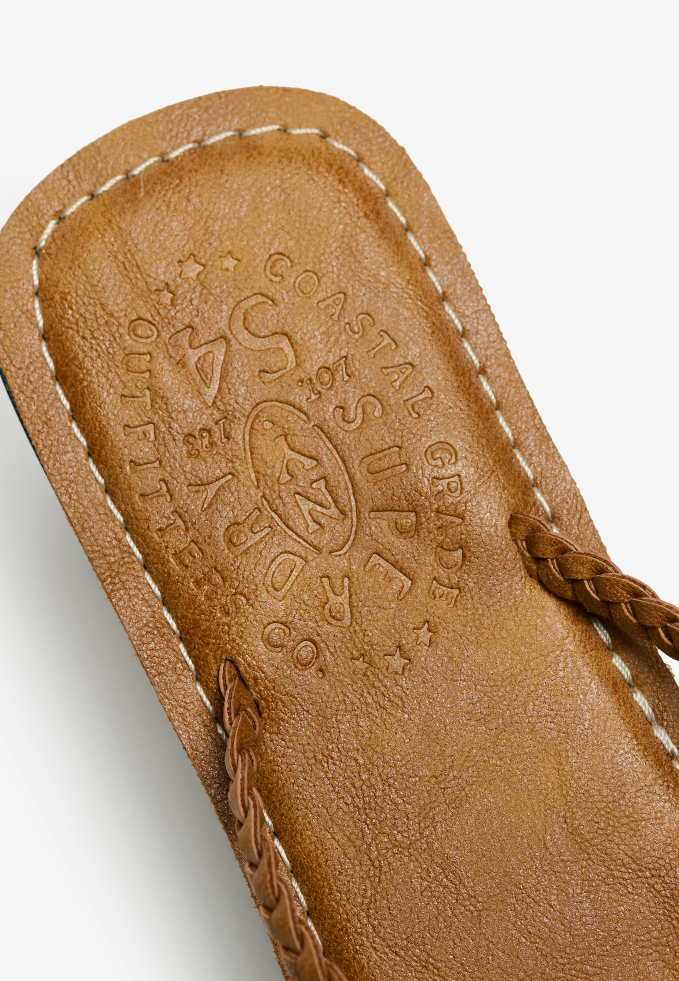 Faux Leather Braided Flip Flop