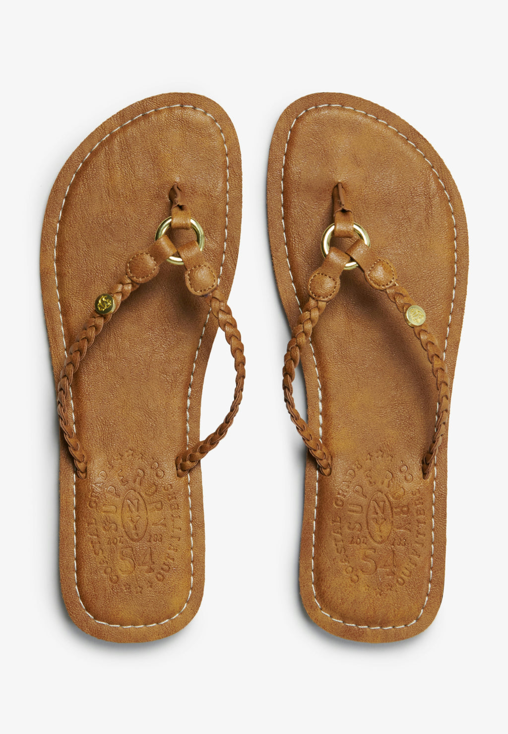 Faux Leather Braided Flip Flop