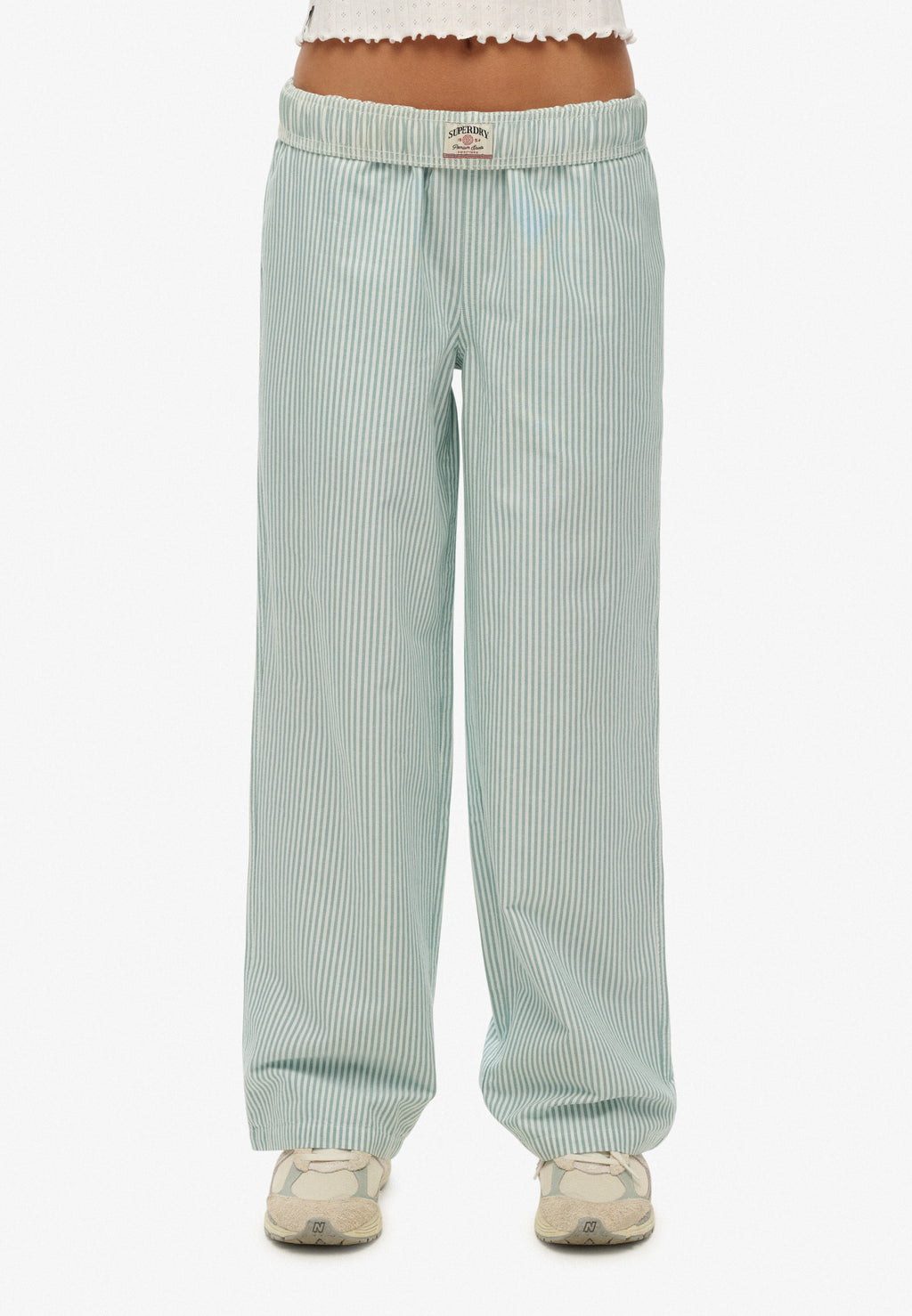 Cotton Stripe Elastic Trouser