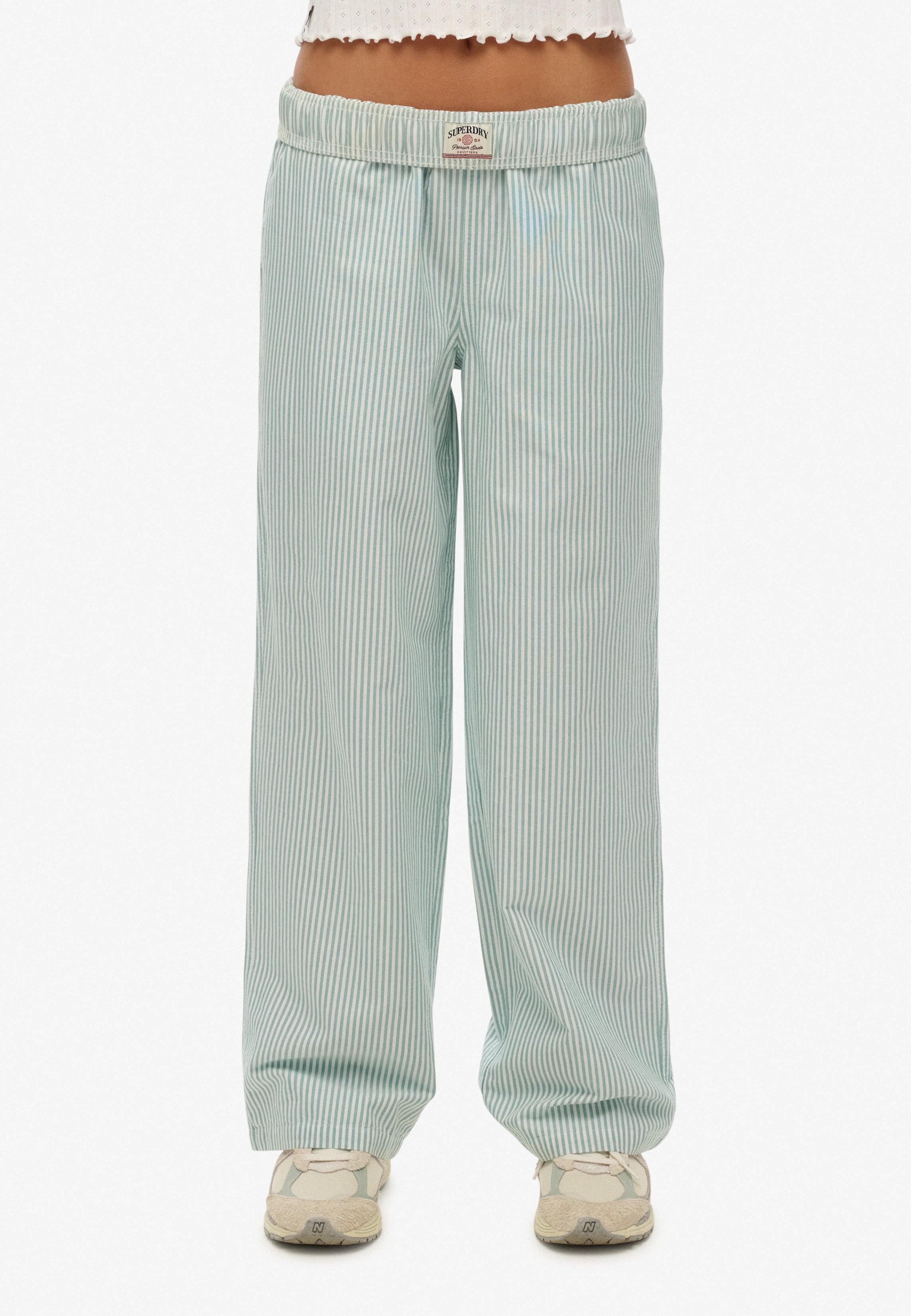 Cotton Stripe Elastic Trouser