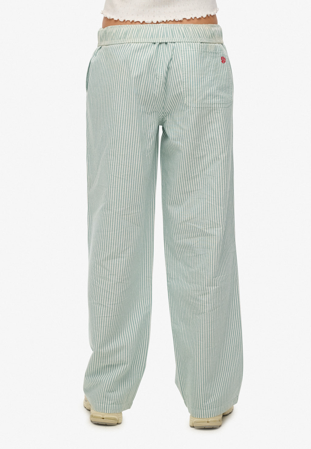Cotton Stripe Elastic Trouser