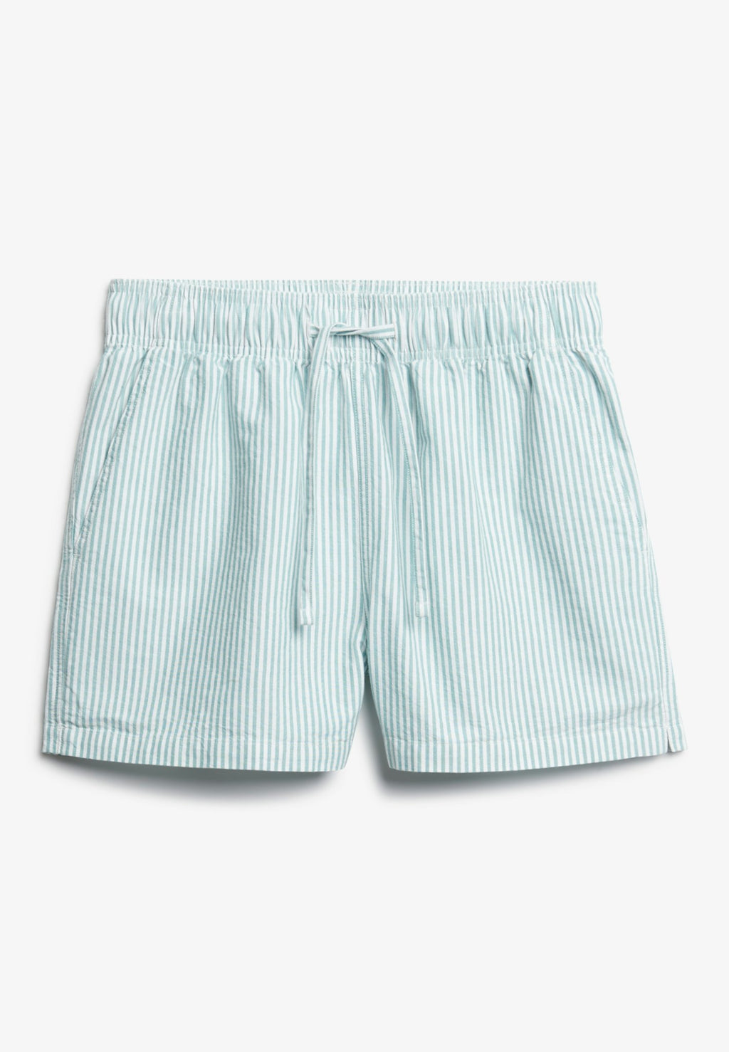 Cotton Stripe Elastic Short — Peppermint Chalk Stripe