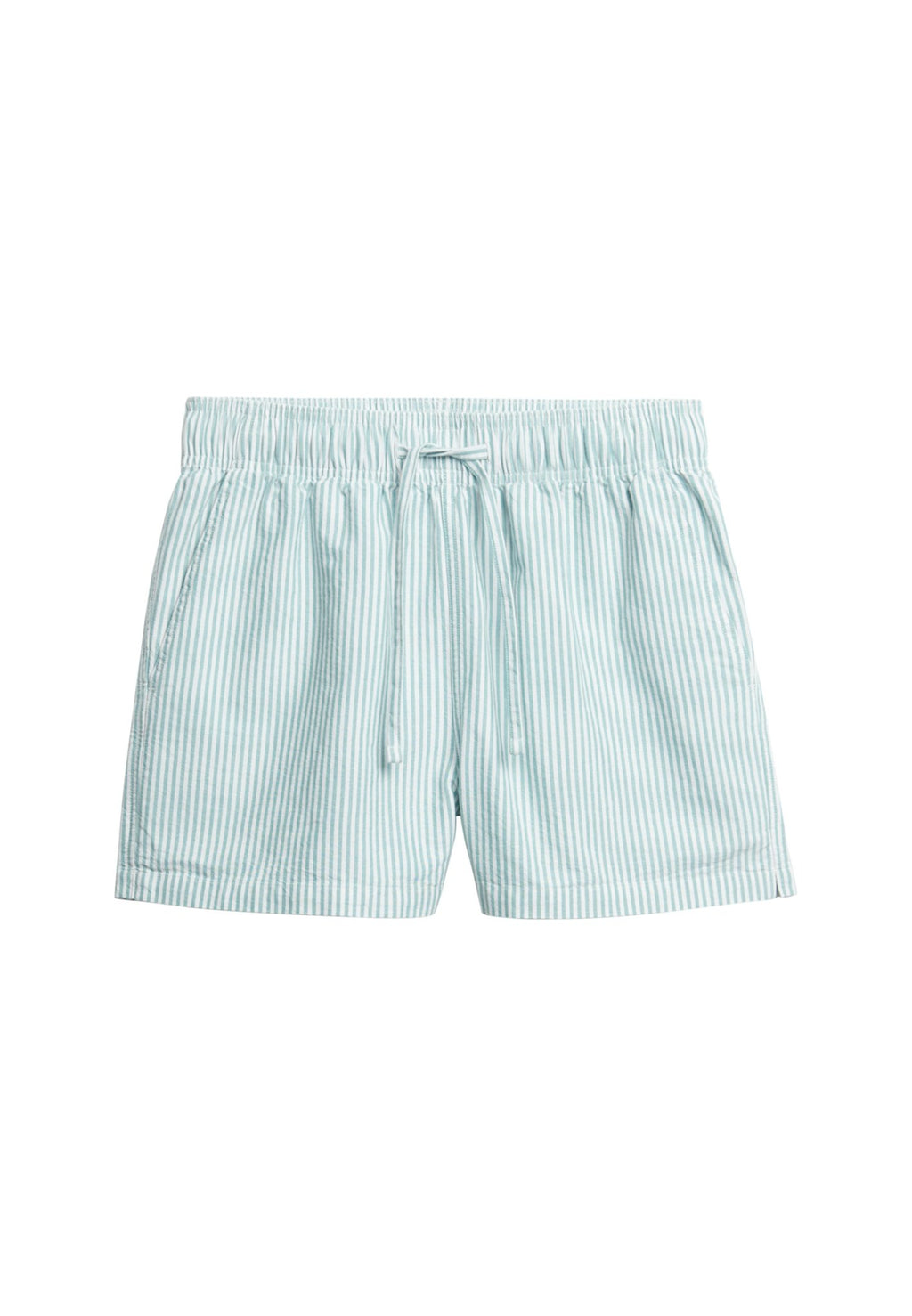 Cotton Stripe Elastic Short — Peppermint Chalk Stripe