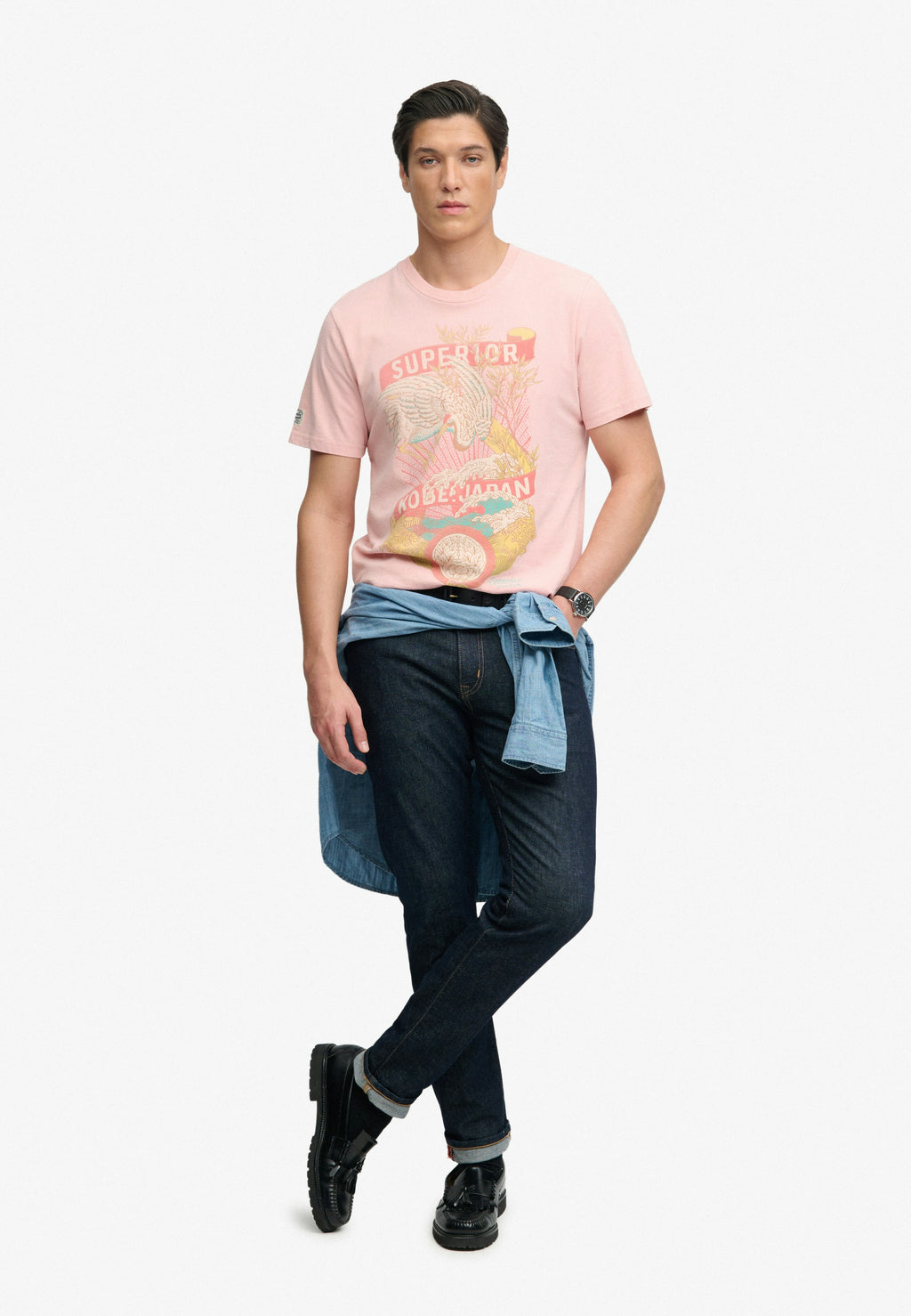 Tokyo Relaxed Tee — Grey Pink