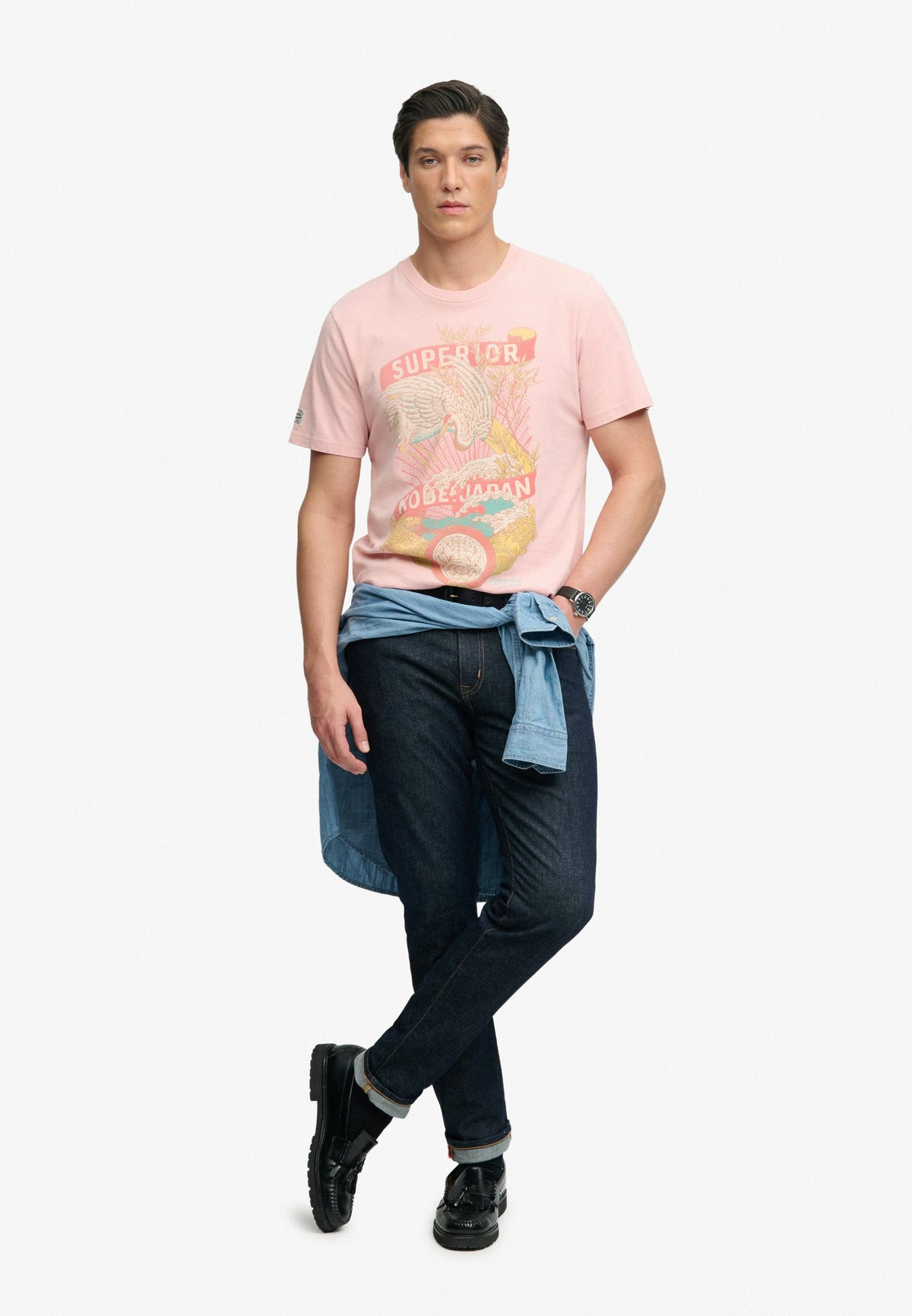 Tokyo Relaxed Tee — Grey Pink