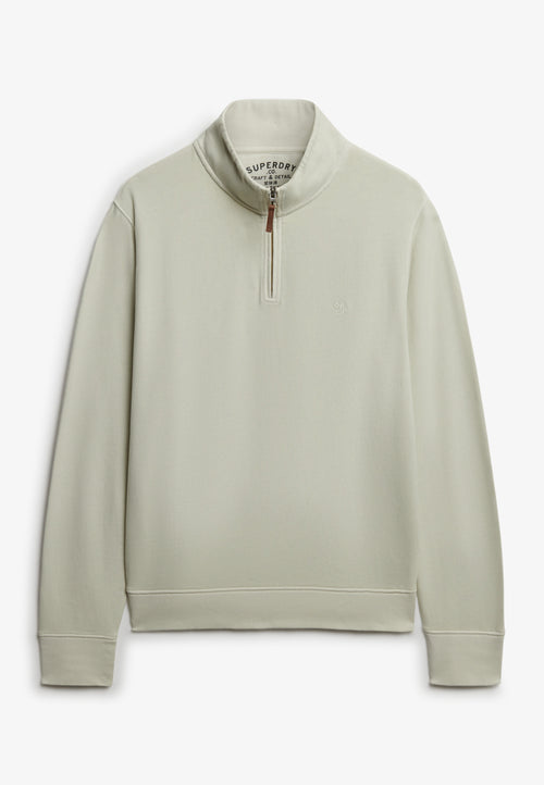 Classic Essential Half Zip — Silver Birch
