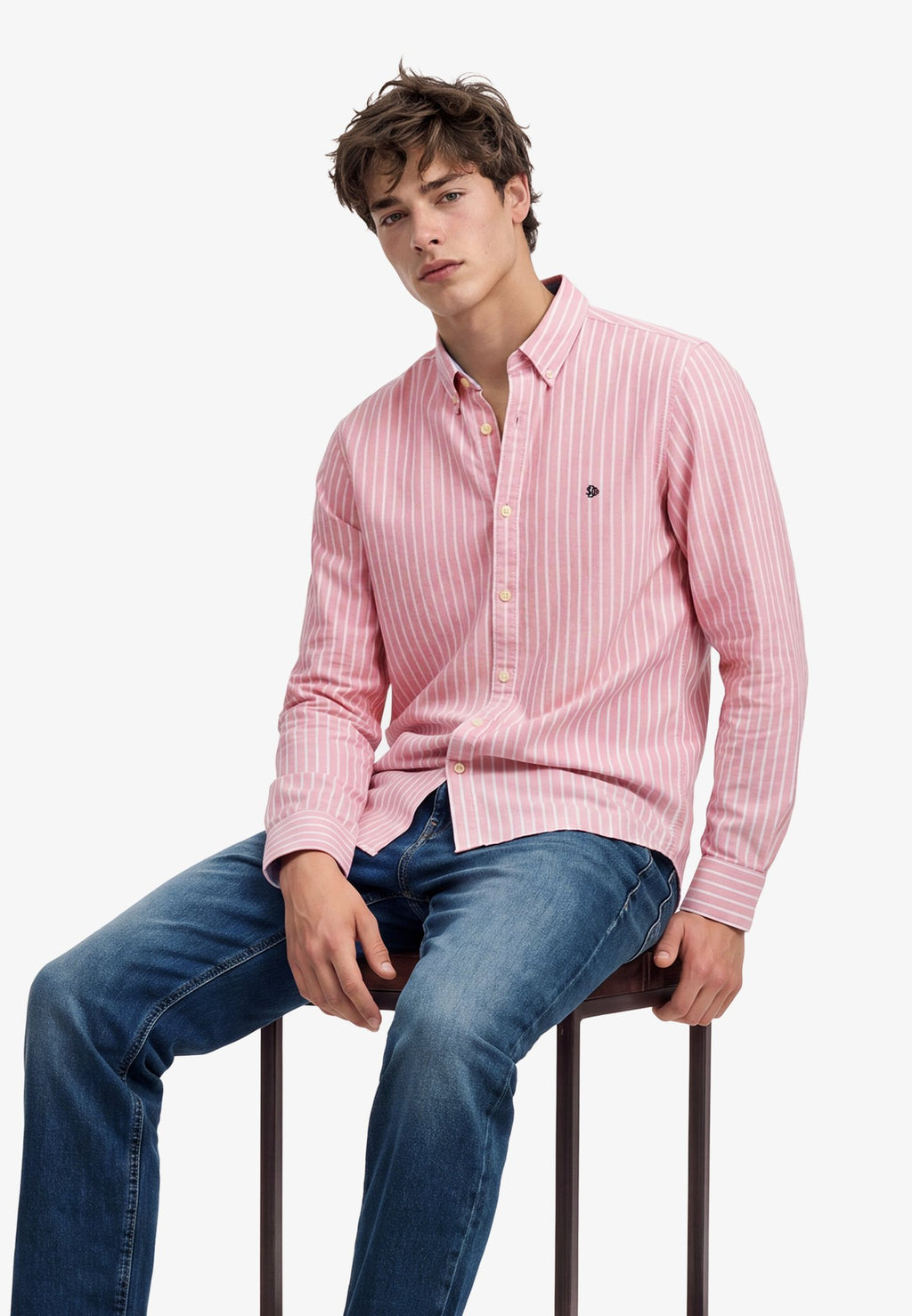 Preppy Oxford L/s Shirt — Orange