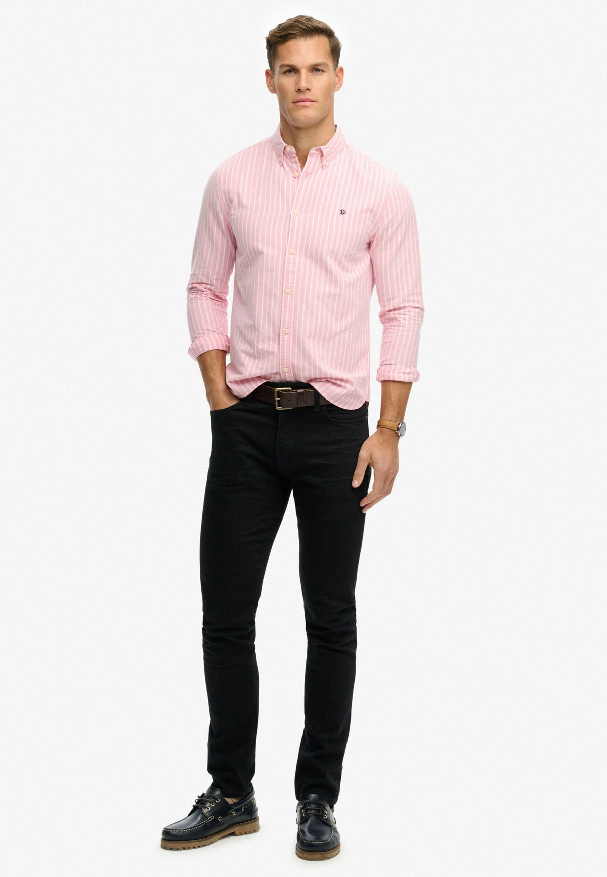 Preppy Oxford L/s Shirt — Orange