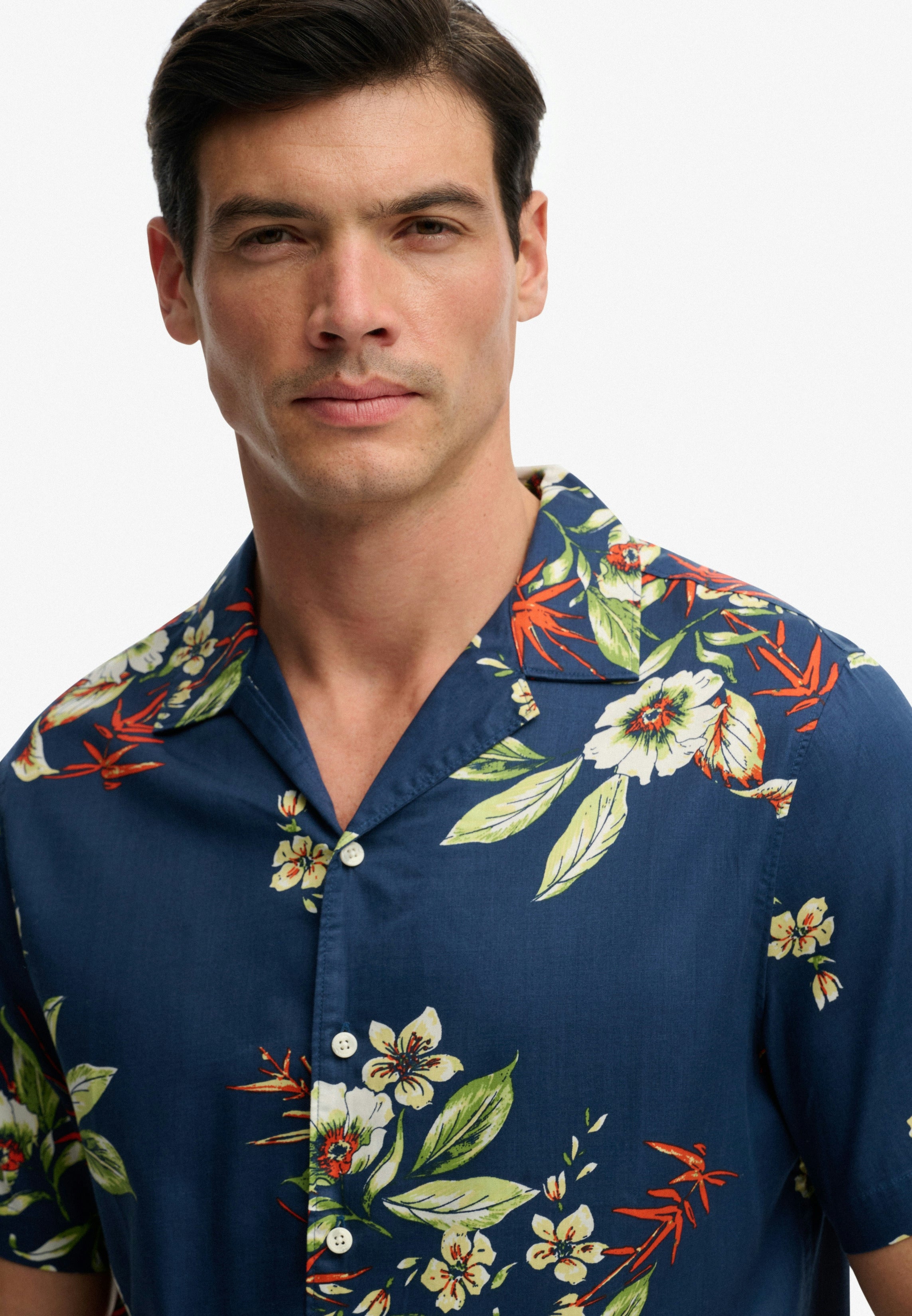Hawaiian Print S/s Shirt