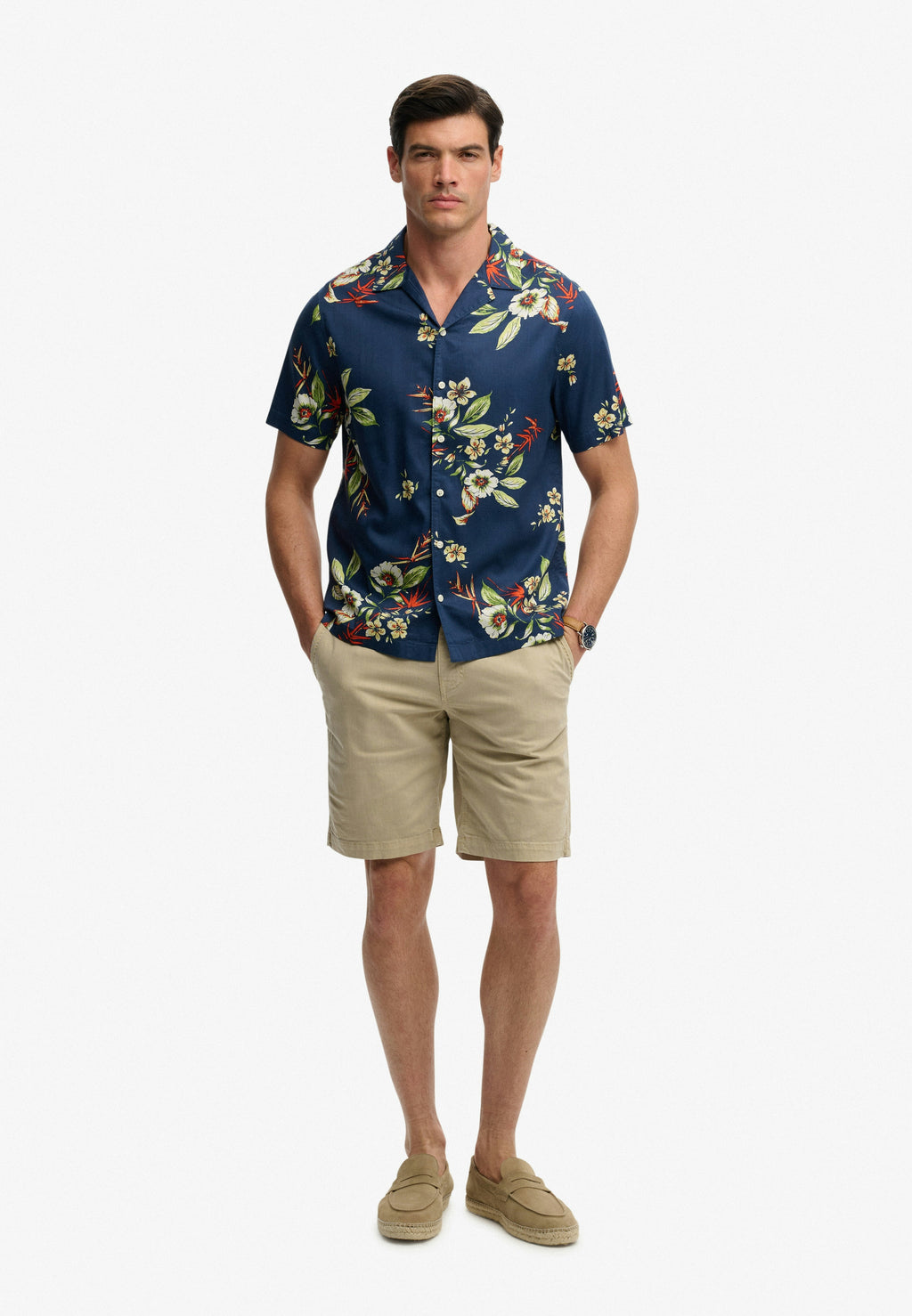 Hawaiian Print S/s Shirt