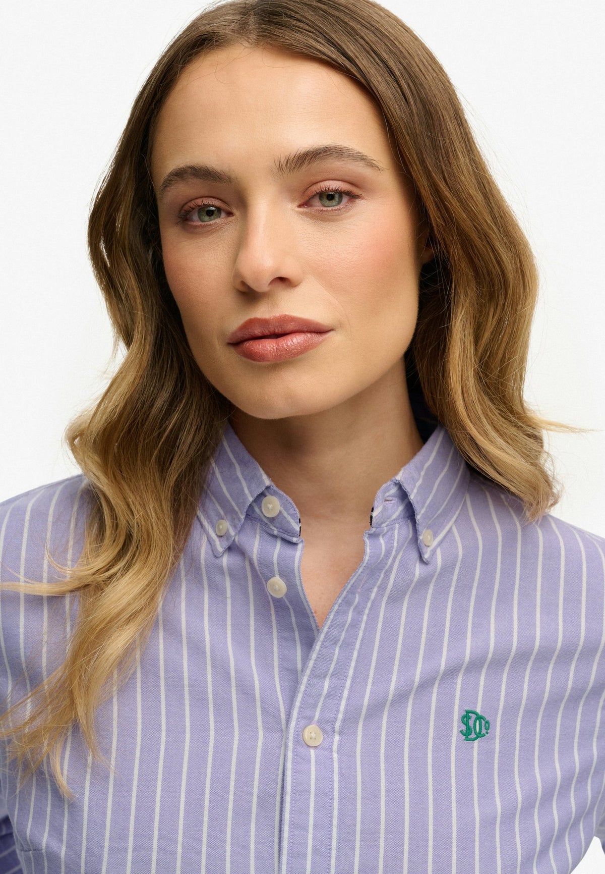 Slim Oxford Bd L/s Shirt — Fresh Lavender White