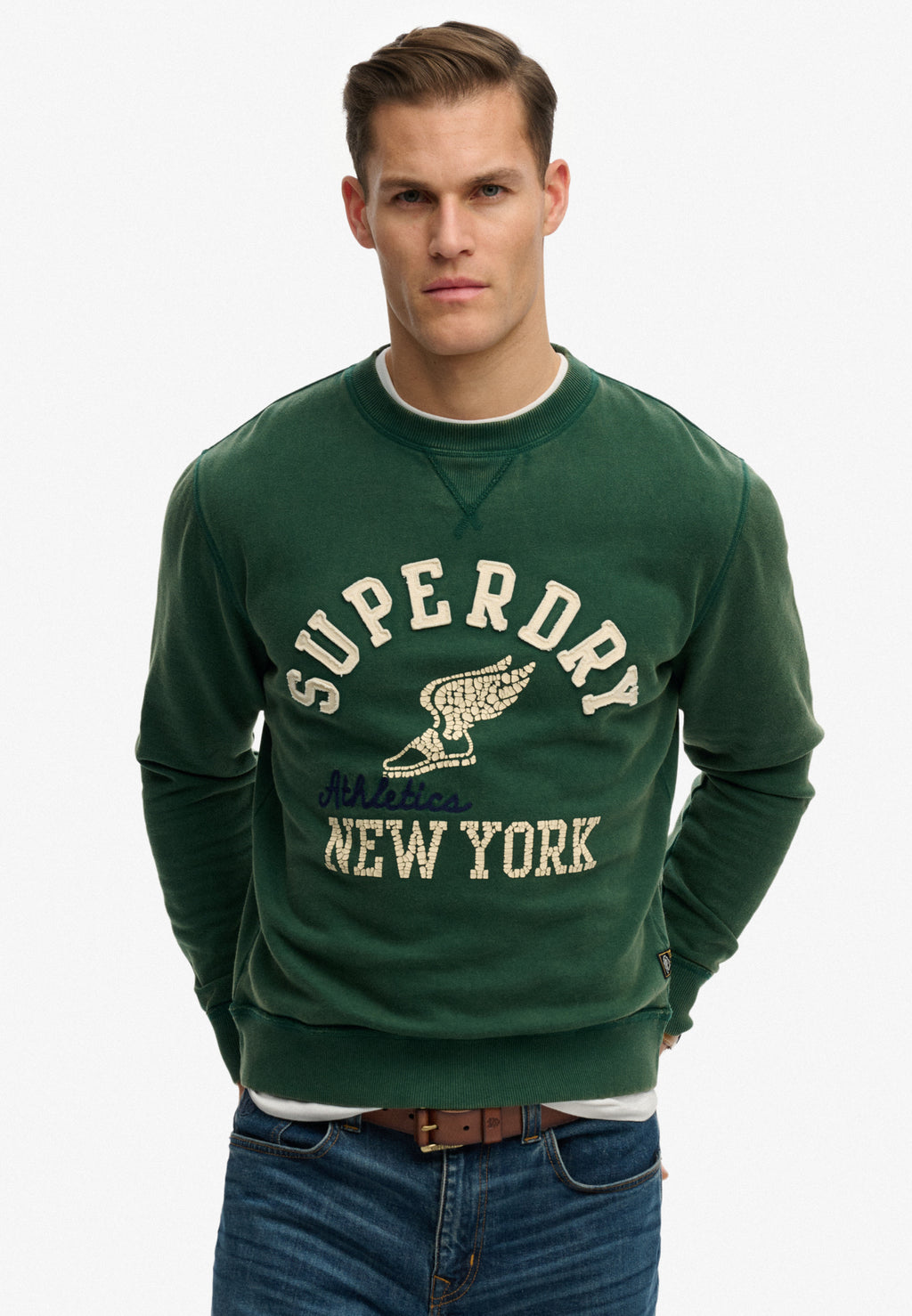 Vintage Athletic Crew — Dark Green