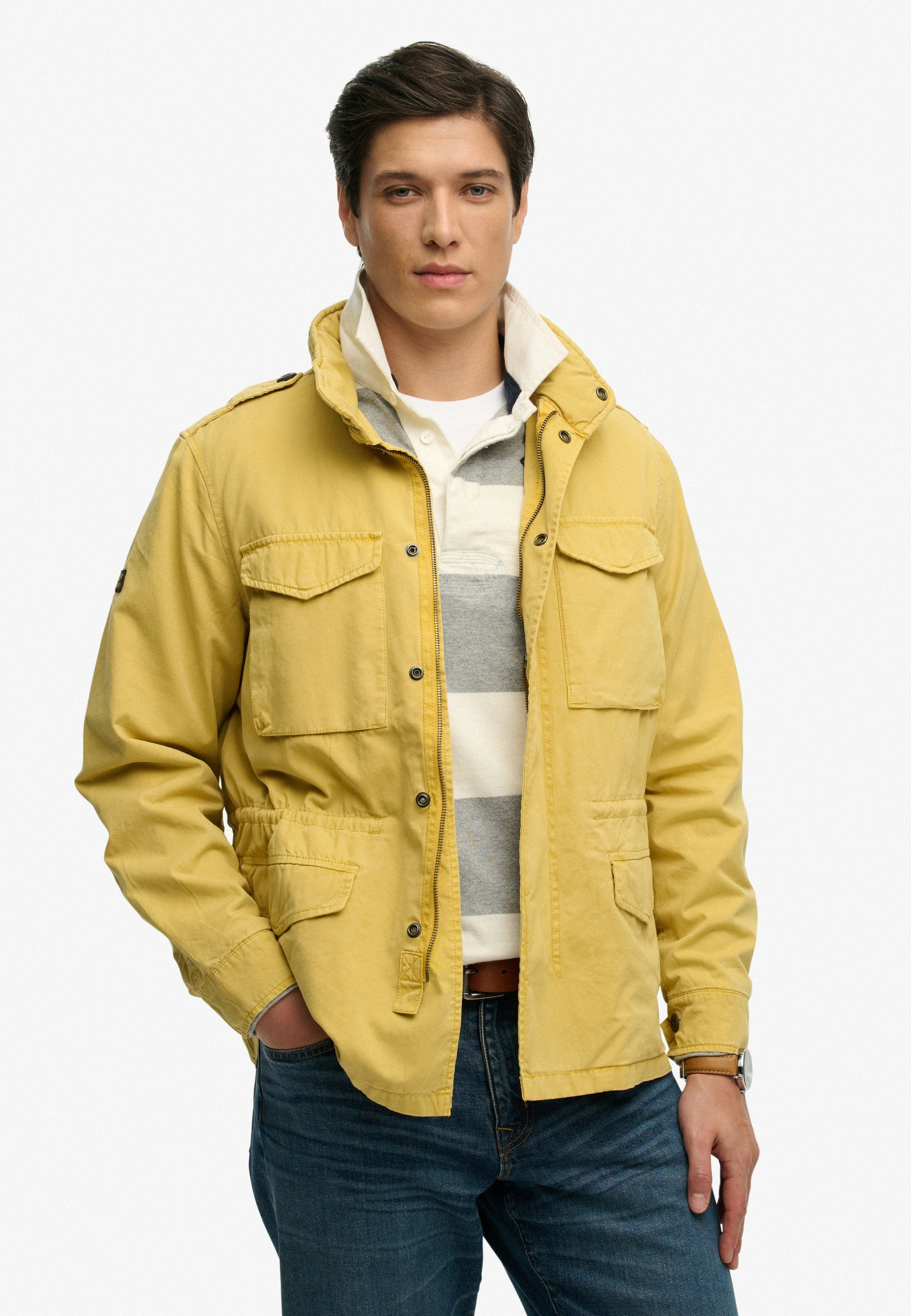 Cotton M65 Jacket — Washed Yellow