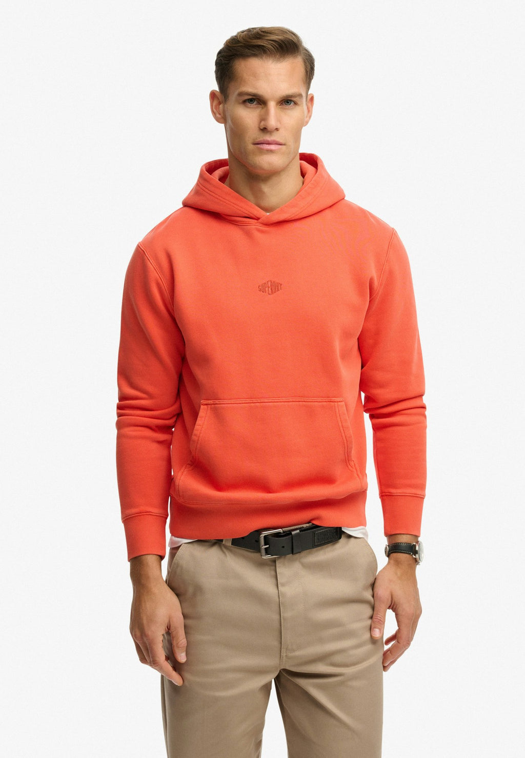Micro Logo Hood — Bold Orange