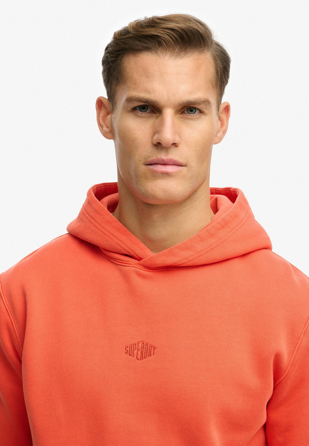 Micro Logo Hood — Bold Orange