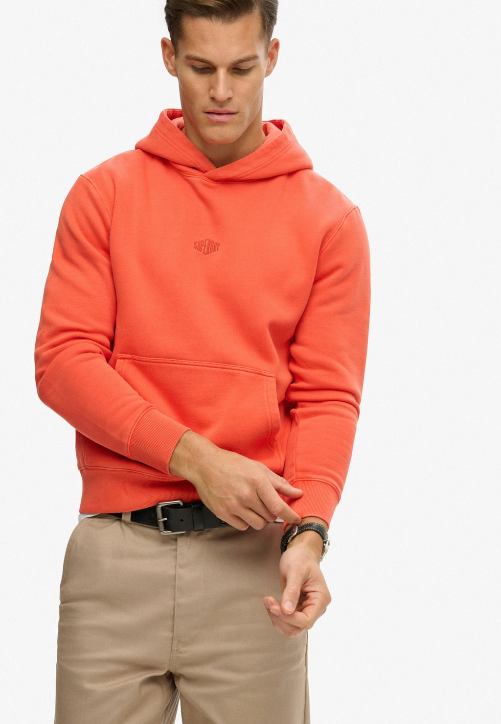 Micro Logo Hood — Bold Orange