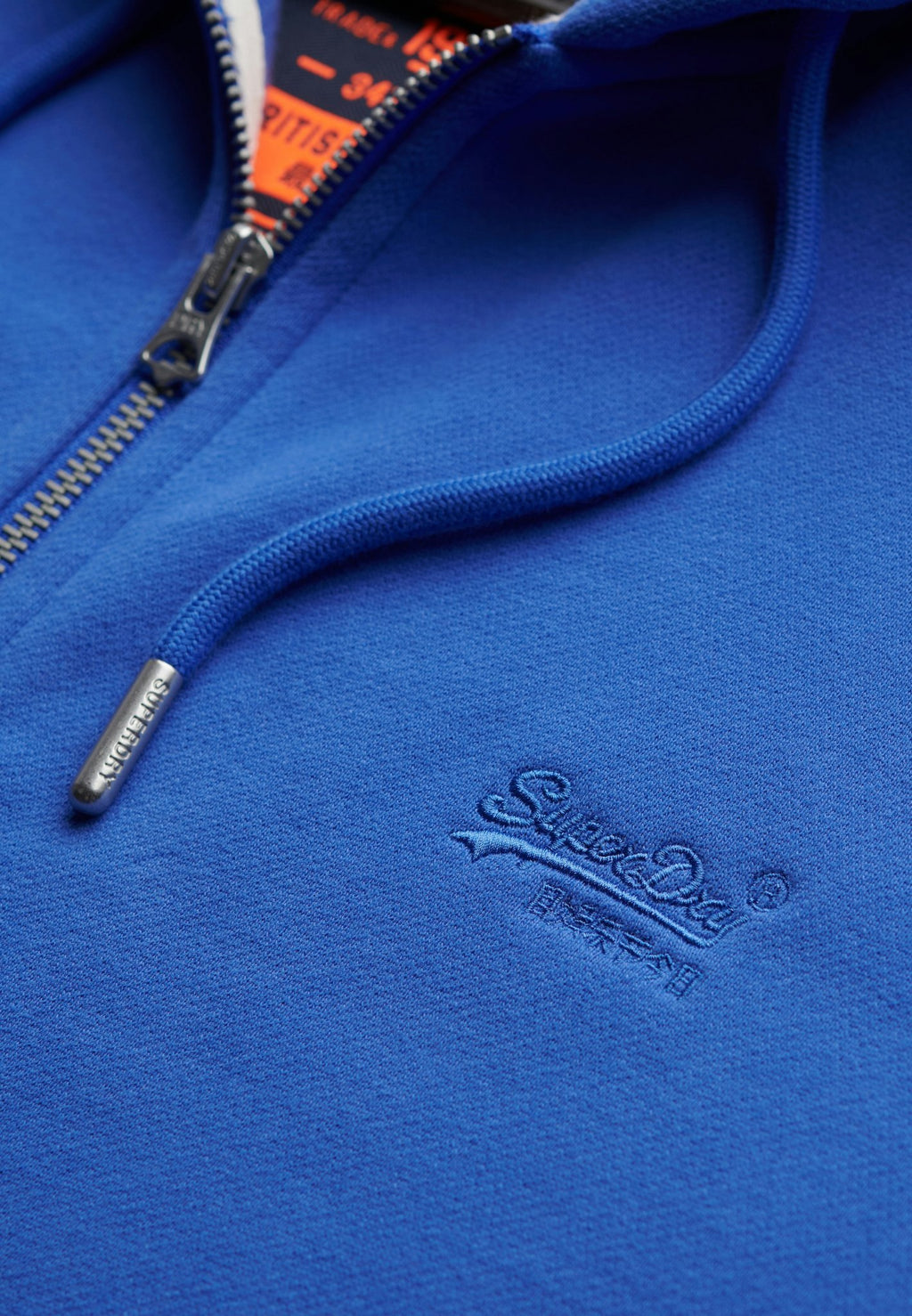 Essential Logo Zip Hoodie Hb — Chambray Blue