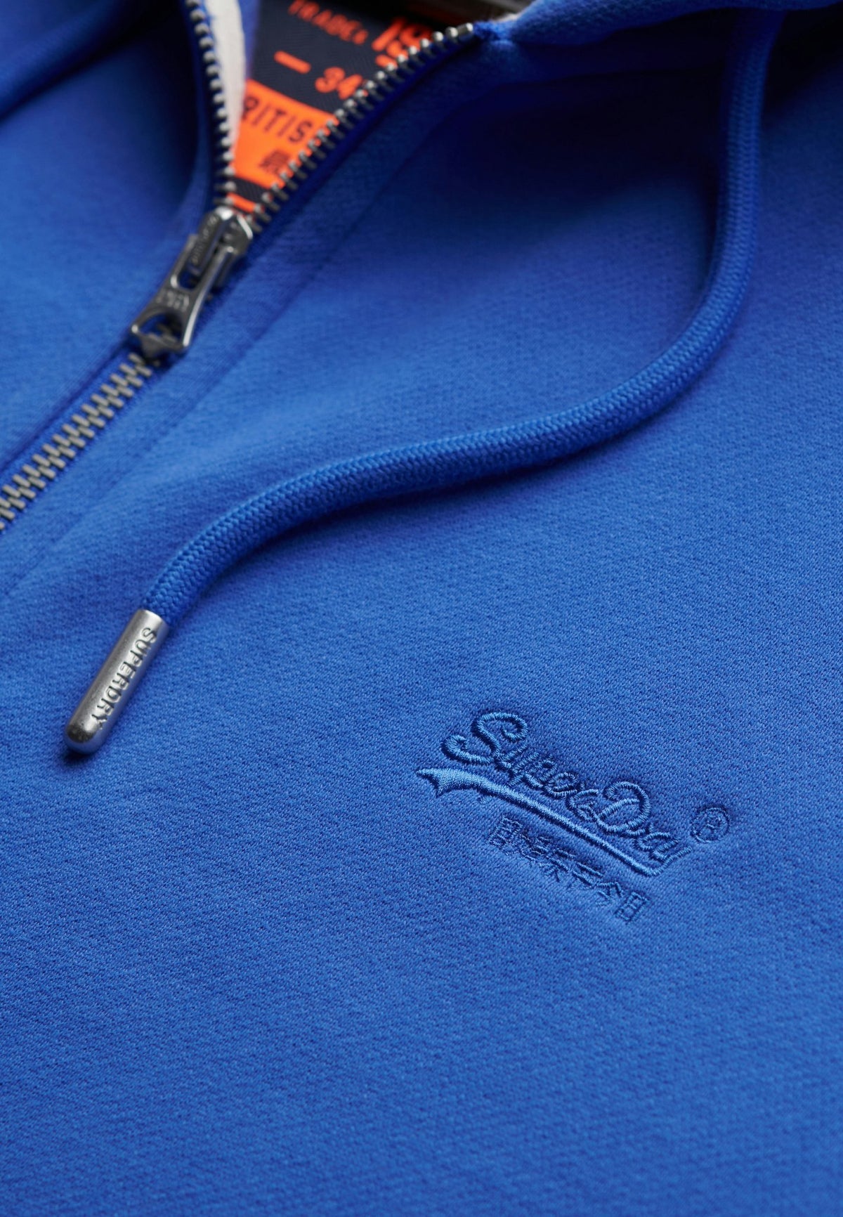 Essential Logo Zip Hoodie Hb — Chambray Blue