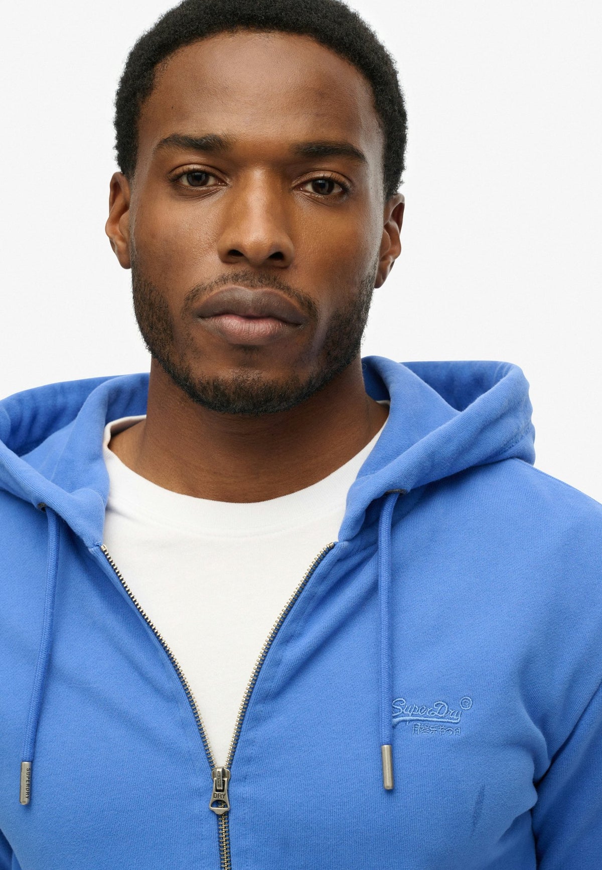 Essential Logo Zip Hoodie Hb — Chambray Blue