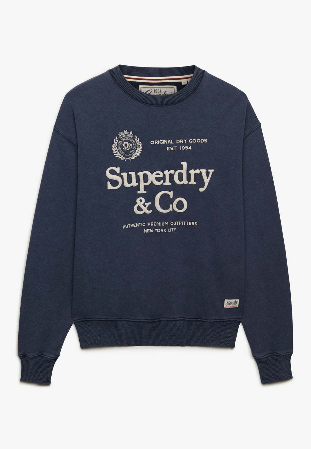 Luxe Casual Emb Loose Crew