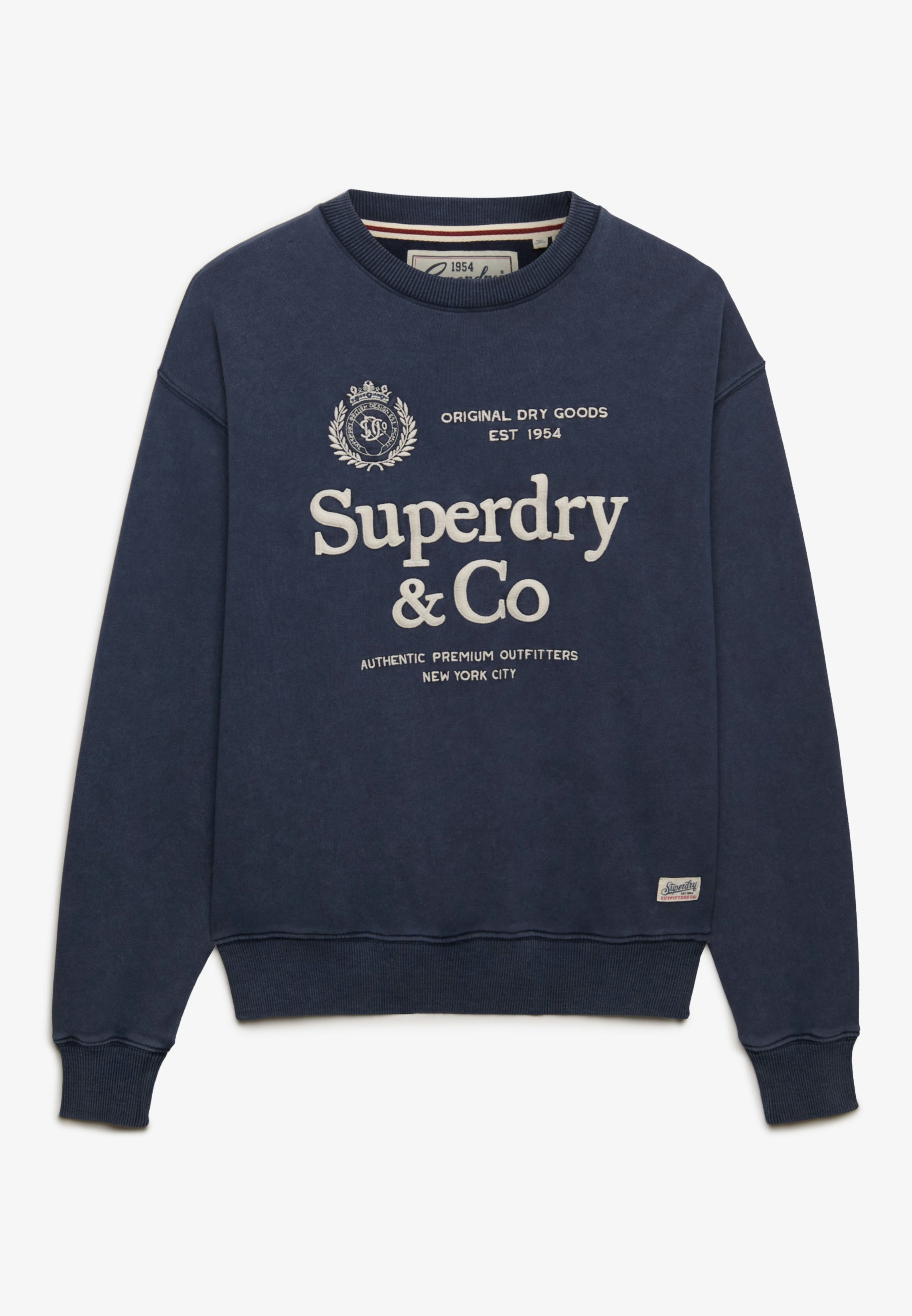 Luxe Casual Emb Loose Crew