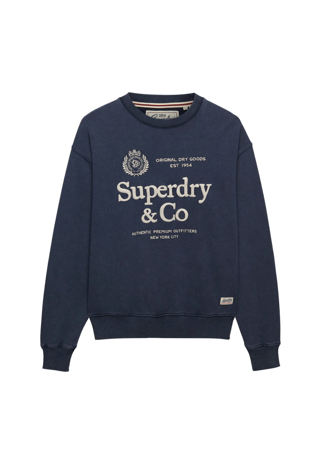 Luxe Casual Emb Loose Crew