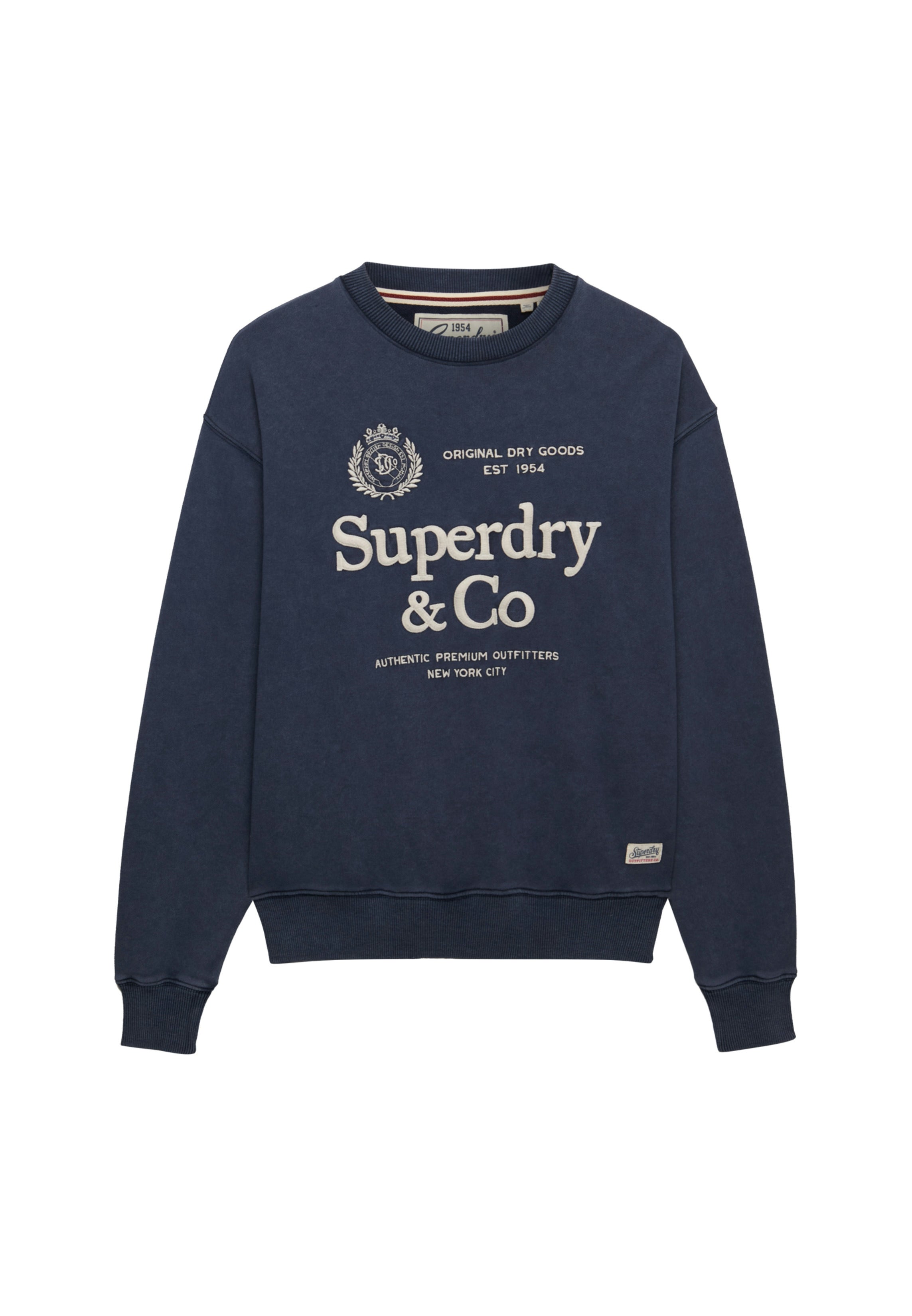 Luxe Casual Emb Loose Crew