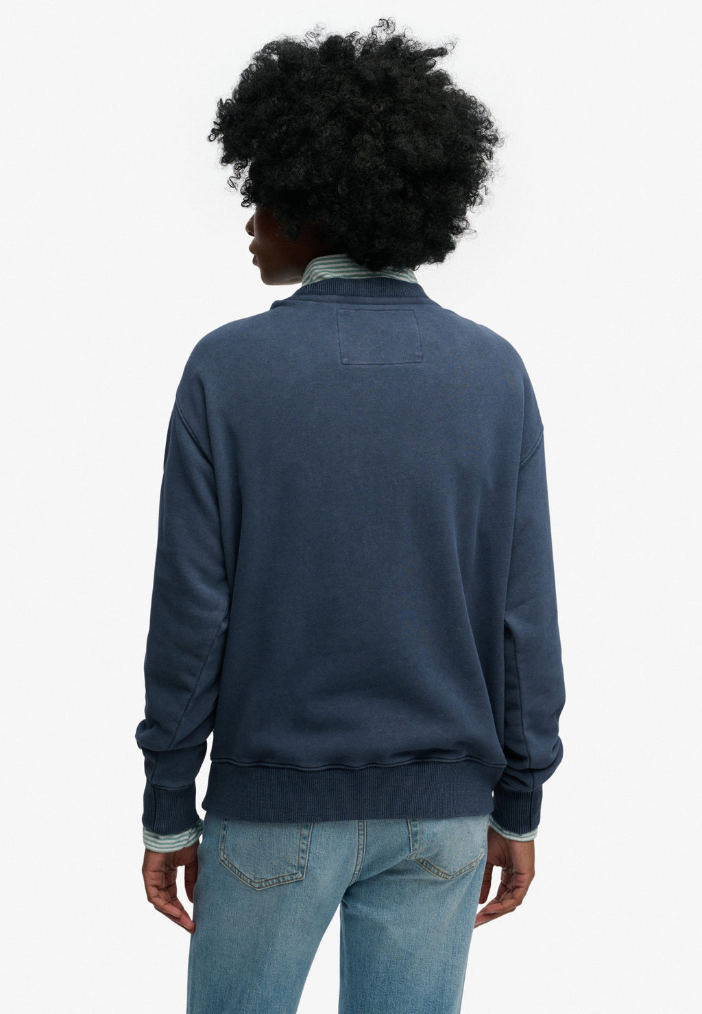 Luxe Casual Emb Loose Crew