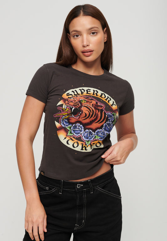 Tattoo Rhinestone T-Shirt