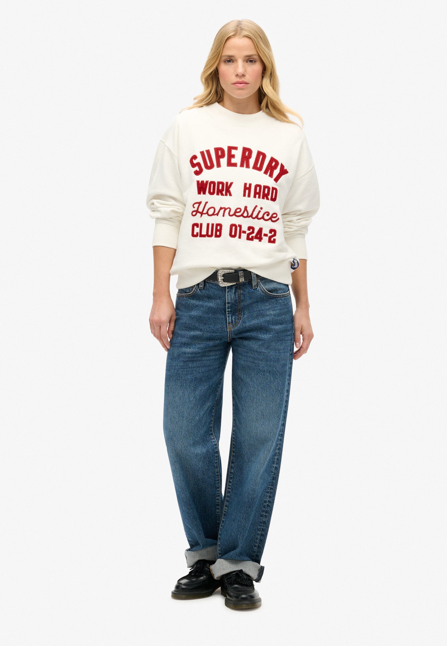 Workwear Embroider Loose Crew (1)