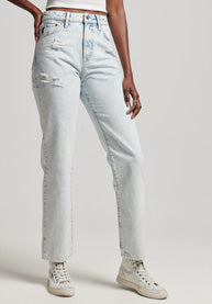 Organic Cotton High Rise Straight Jeans