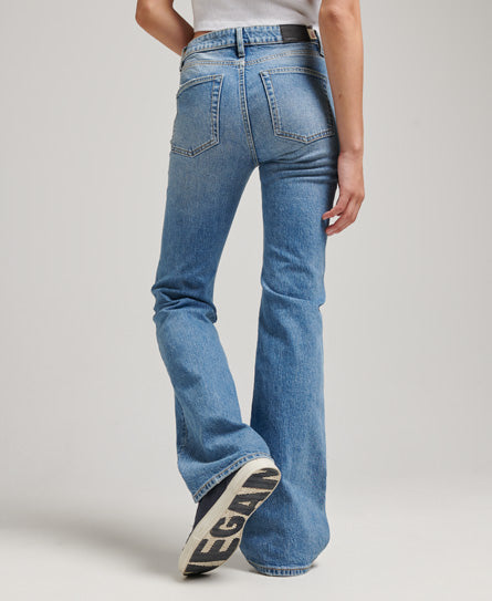 Organic Cotton Mid Rise Slim Flare Jeans (1)