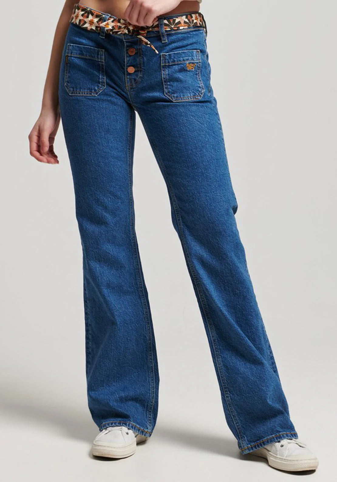 Organic Cotton Vintage Low Rise Slim Flare Jeans