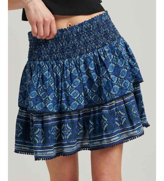 Vintage Tiered Mini Skirt