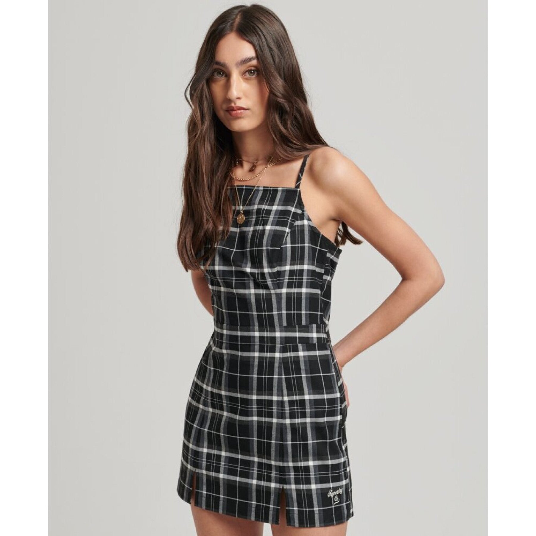 Vintage Check Cami Mini Dress (2)