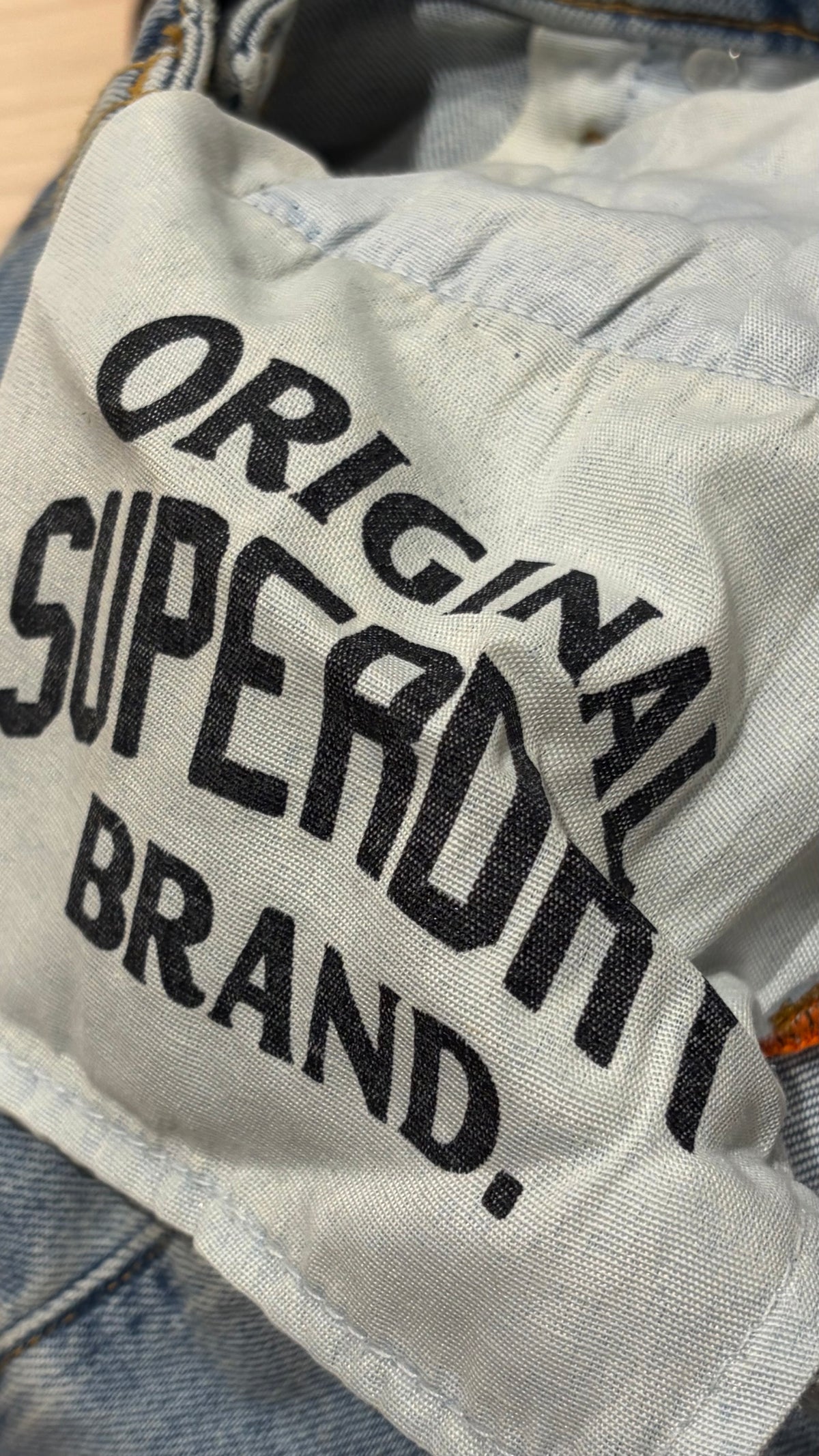 Vintage Slim Straight Jeans — Heavy Stonewash Blue