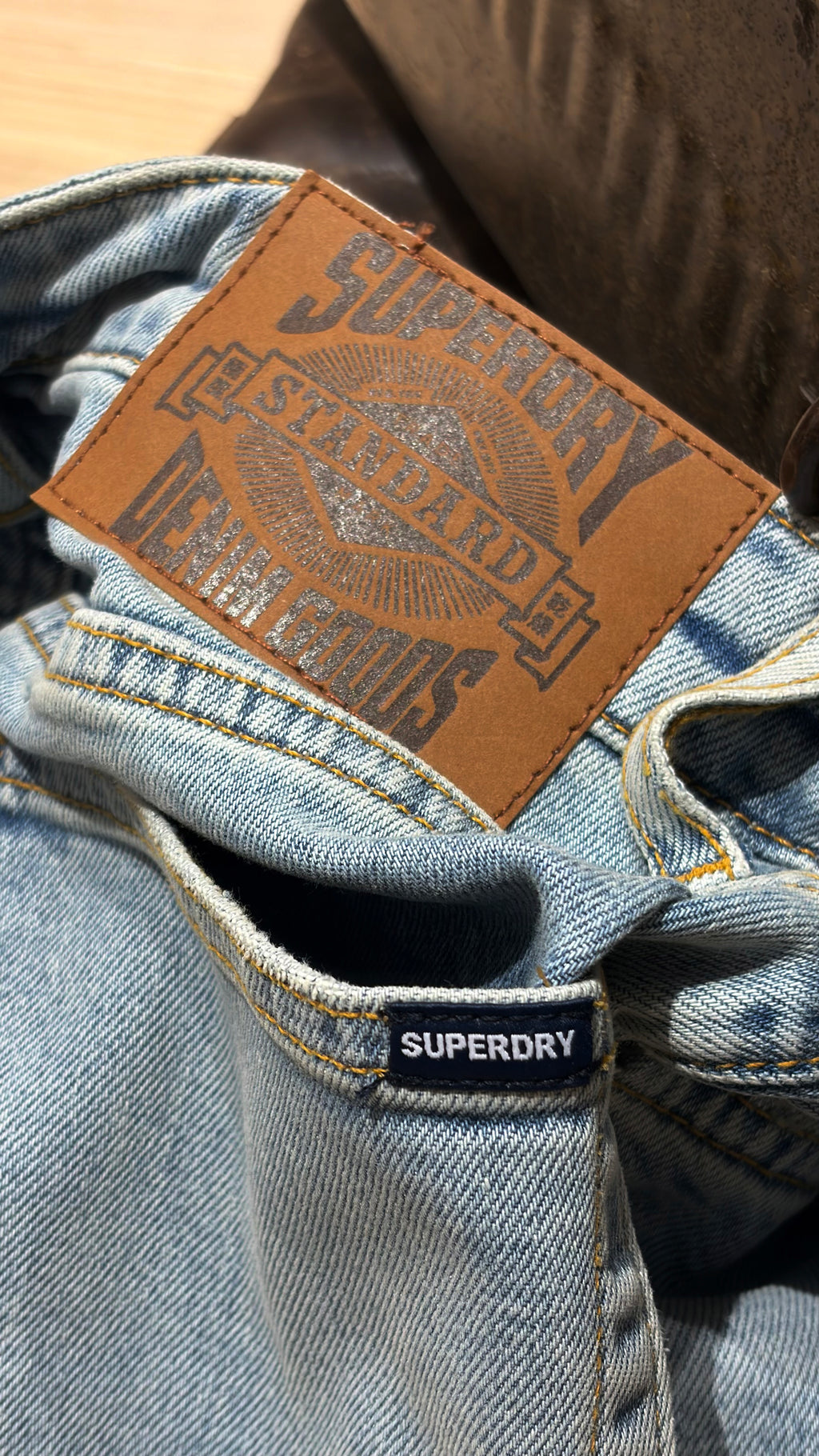 Vintage Slim Straight Jeans — Heavy Stonewash Blue